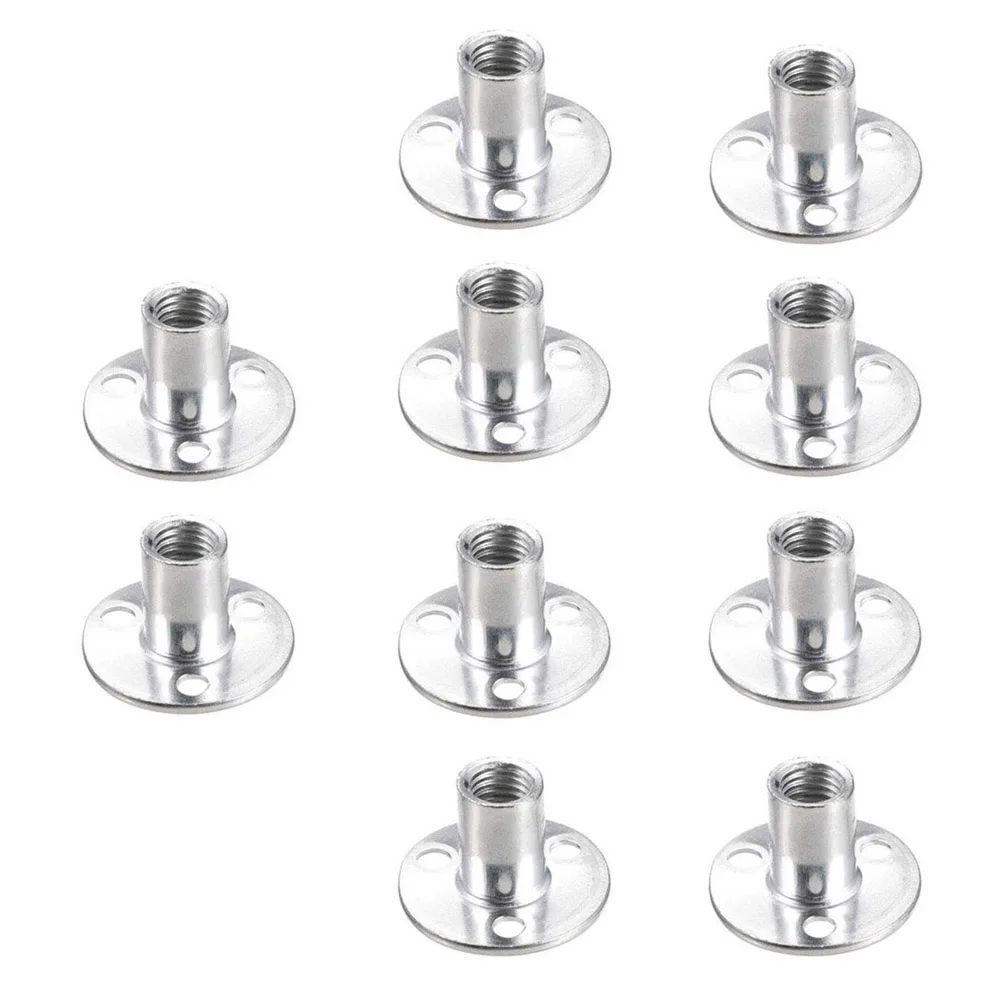 

with Round Base Carbon Steel Galvanized Tee Nuts Hardware Splint Furniture Accessory T Nuts Iron Plate Nut Fastener
