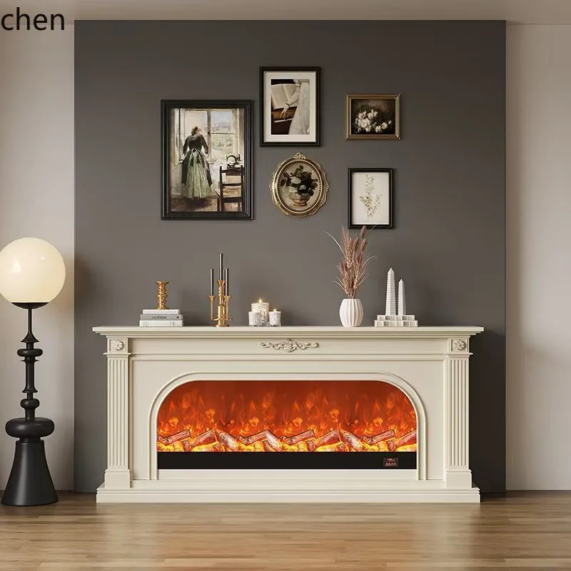 

PYH Solid Wood Fireplace Decorative Cabinet Entrance Living Room Fireplace TV Cabinet