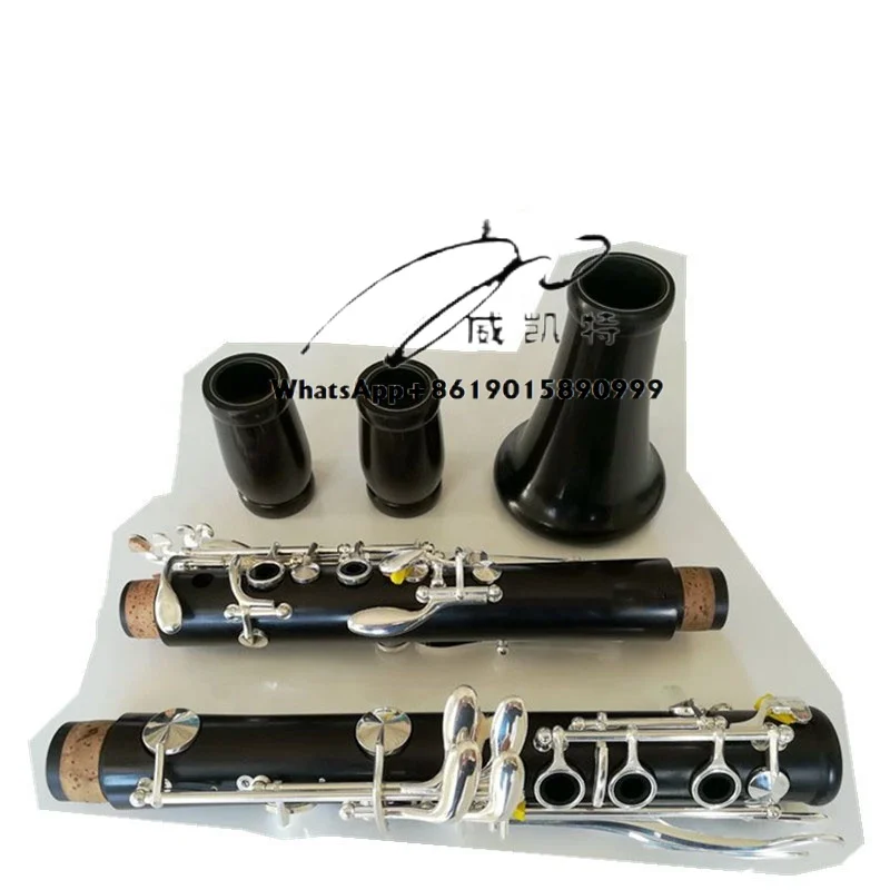 

High End Ebony Clarinet with 17 Key Silver Plated Professional Musical Instrument