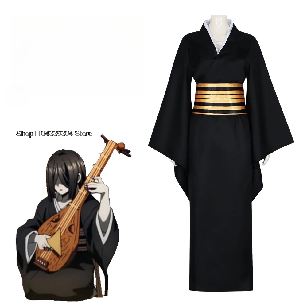 Nakime Otokawa Cosplay Costume Anime Kimetsu No Yaiba Suit Uniform Belt Kimono Uniform Halloween Cosplay costumes and prop