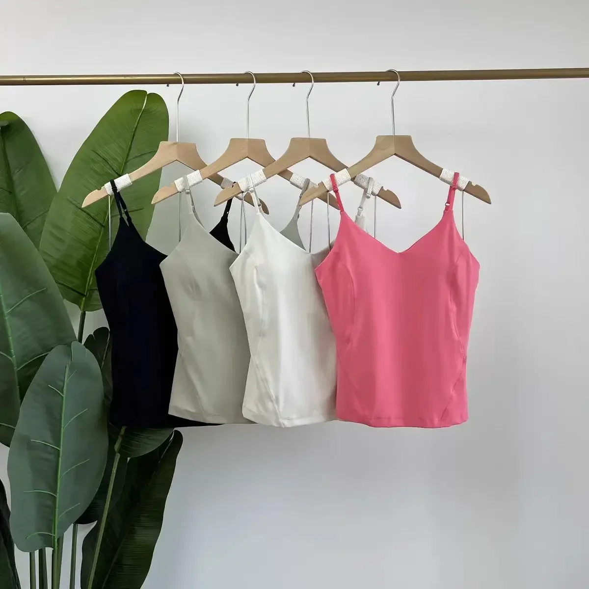 

Lemon Naked Beauty Back Sling Sports Vest with Chest Cushion Women's Adjustable Shoulder Strap Slim Fitness Running Yoga Clothes