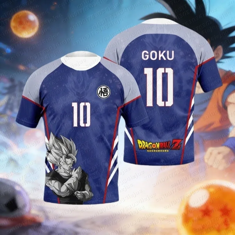 2026 Sommer Dragon Ball Goku Vegeta Herren Fußballtrikot Cosplay T-Shirt Sommer Damen Herren Kinder Cartoon Anime Sport T-Shirt Tops