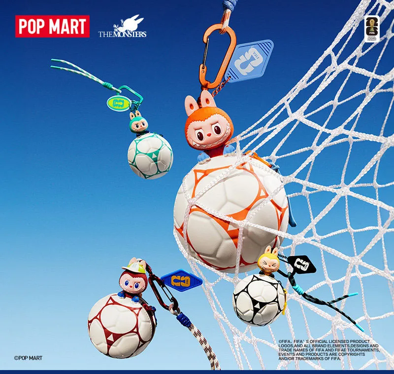 

POP MART THE MONSTERS FIFA Official Series Football Mini Bag Blind Box Peripheral Collectible Bag Charm Keychain Accessory