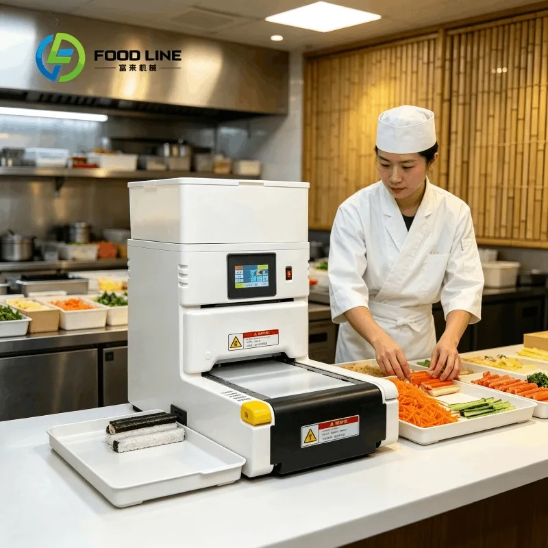 Customized automatic rice sheeter for sushi rice spreading machine commercial for takeout food shop sushi production line