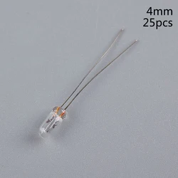 25PCS 5mm 4mm 3mm Clear 12V Mini Bulb of Wheat Rice Bulbs Switch Button Bulbs Indicator Bulb Tungsten Lamp