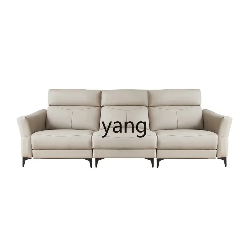 CX leather sofa living room modern simple first layer cowhide electric function home leather sofa