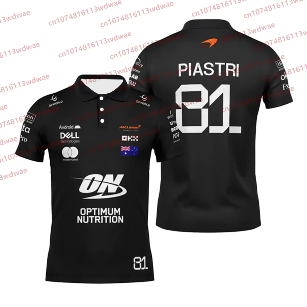 

Formula 1 Team Racing 3D Print T-Shirt.McLaren.Team Jersey 2025 Team Oscar Piastri 81 Formula1 Team Race Fans Jersey KID Polo