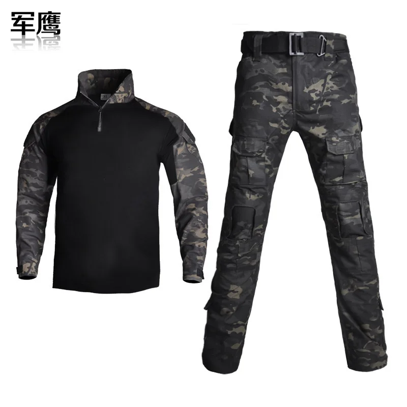 G2 Frog Suit Camo Zweiteilige taktische Kampfuniform, verschleißfest, wasserdicht, für den Außenbereich, militärisches Training, Airsoft, Jagd, Ausbildung – Detail 6