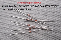 1W  (140PCS=14Values*10pcs) 3.3V To 30v 1N4751A 1N4749A 1N4747A 1N4746A 1N4745A 1N4744A 1N4742A 1N4740A 1N4738A 1N4736A 1N4735A