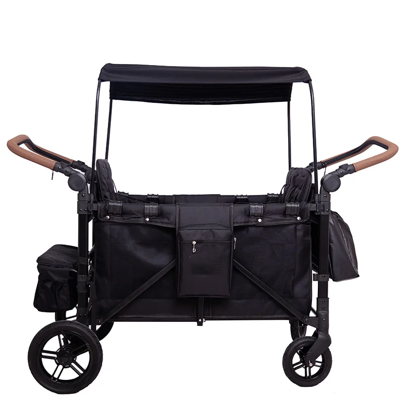 

Multifunction Garden Folding Baby Stroller Wagon With Sun Protection For Kids 5-Point Harness 4 Seat Folding Baby Cart