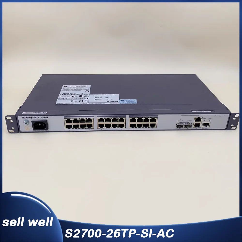 For Huawei Switch 24 100Mbps electrical ports and 2 1G optoelectronic ports S2700-26TP-SI-AC