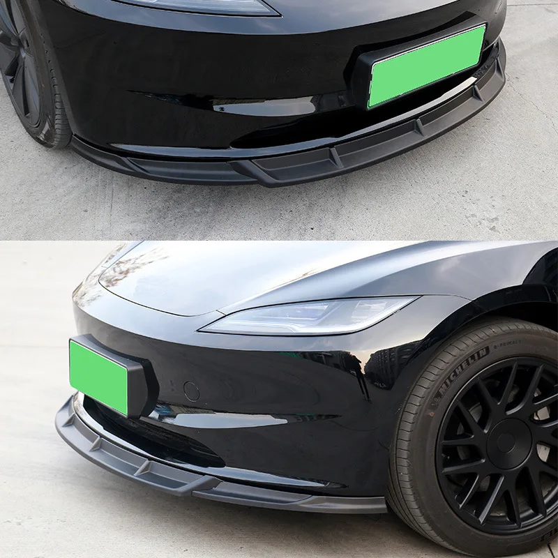 Front Bumper Lip Chin Diffuser Body Kit Spoiler Deflector Tuning Accessories for Tesla Model 3 Highland 2024 Front Bumper Lip