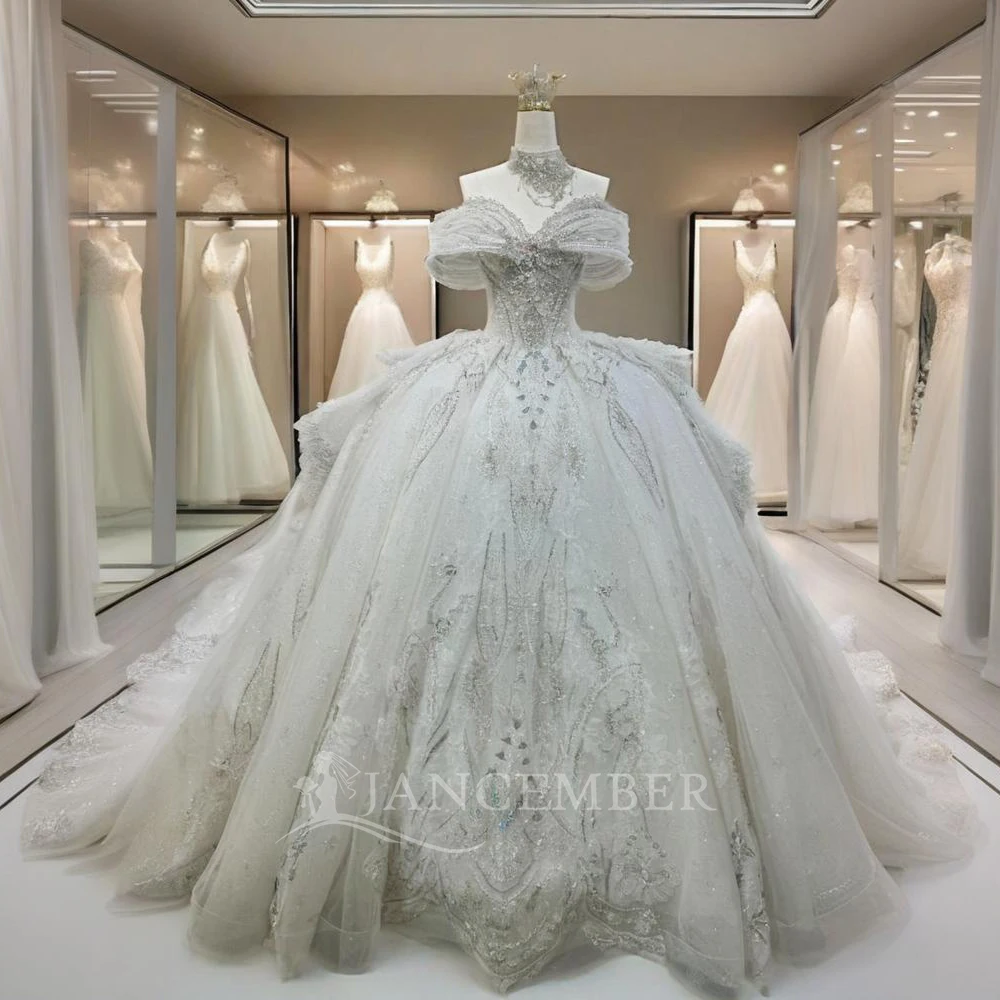 

Stylish Romantic Wedding Dresses For Women Organza Customized Sweetheart Cap sleeve Tassel Beading Backless Suknia ślubna DW0027