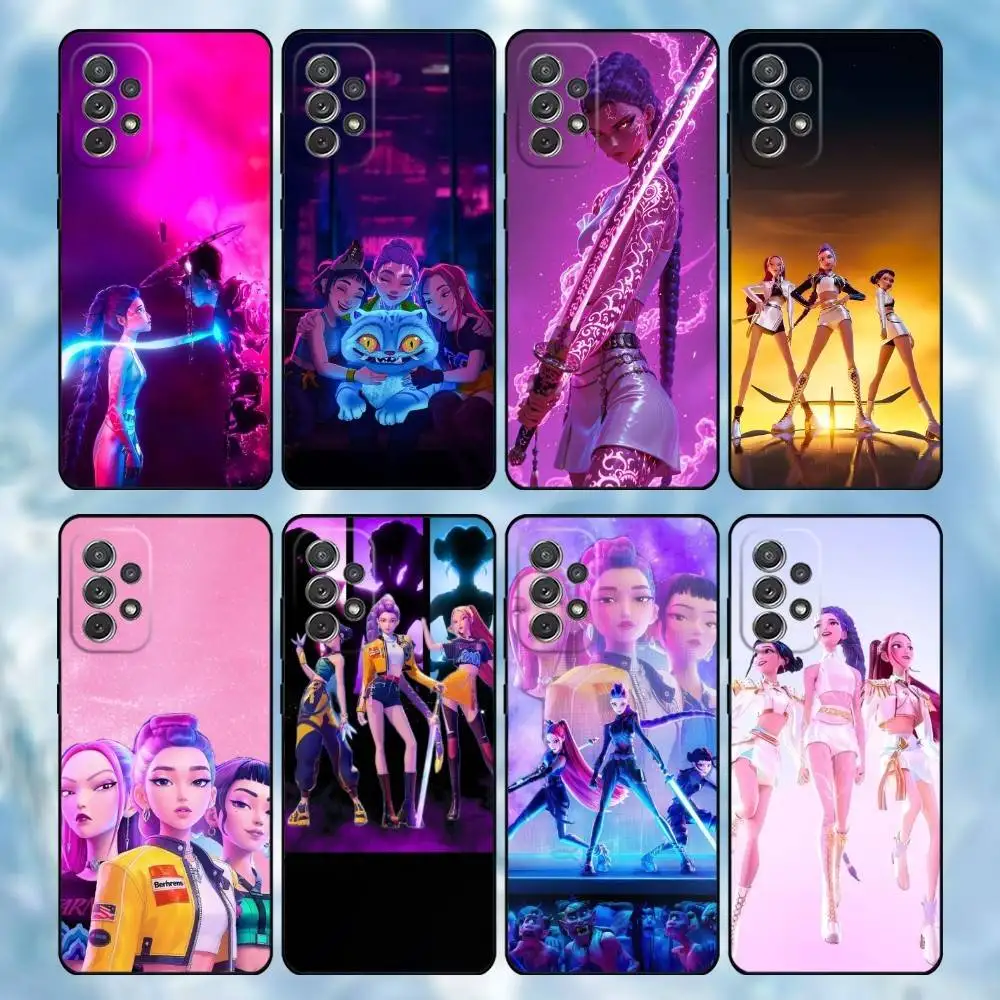 

K-KPop D-Demon H-Hunters Phone Case For Samsung S25,S24,S21,S22,S23,S30,Ultra,S20,Plus,Fe,Note,10,9,5G Black Cover