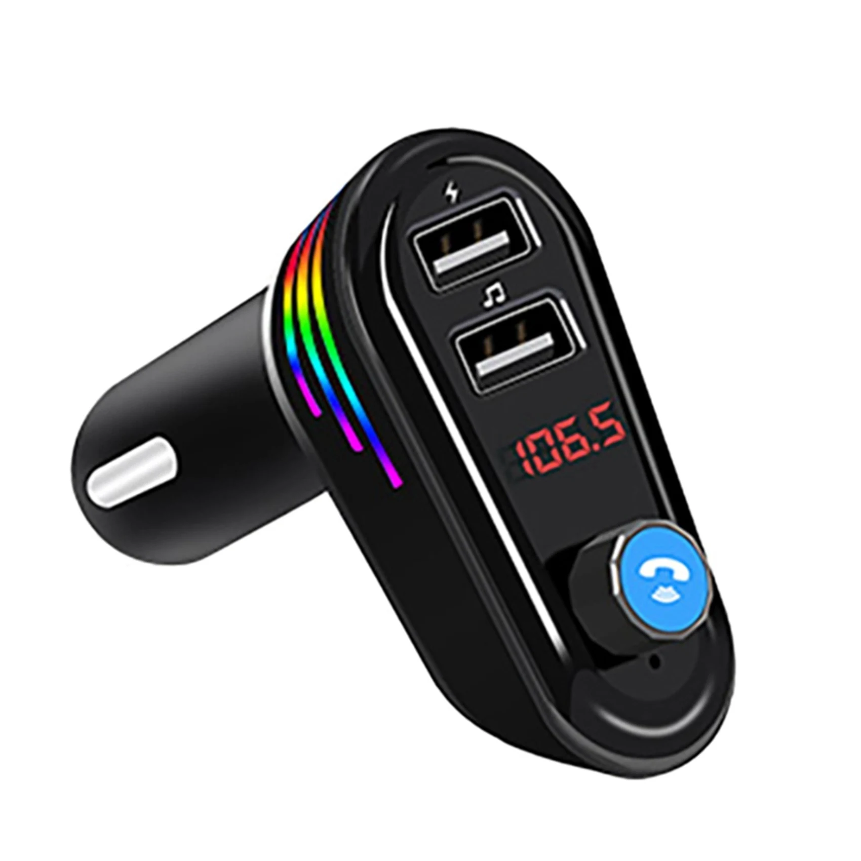 

Car Bluetooth Wireless Car Kit Handfree LCD FM Transmitter Dual USB Car Charger 2.1A MP3 Music U Disk