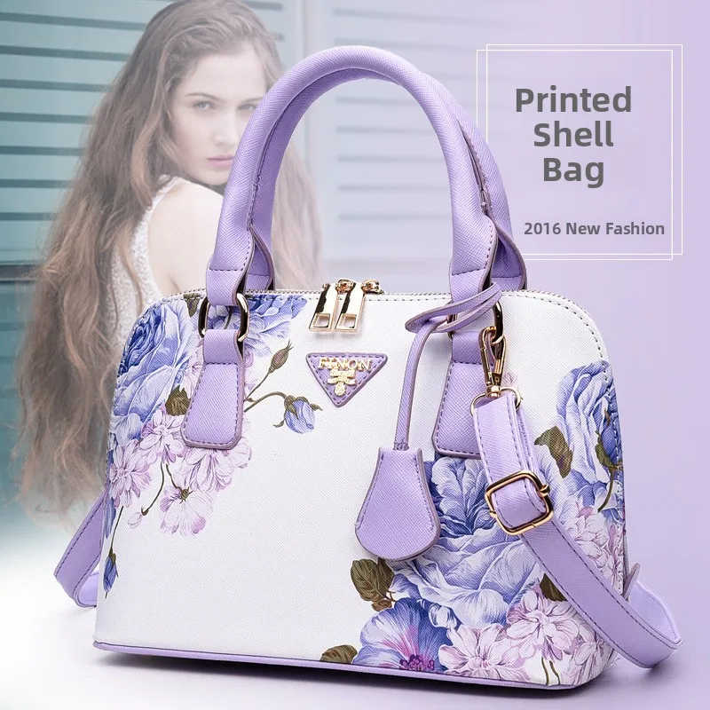 

Модная сумка ell aped, модная женская сумка через плечо с принтом, сумка из искусственной кожи на молнии с цветочным узором