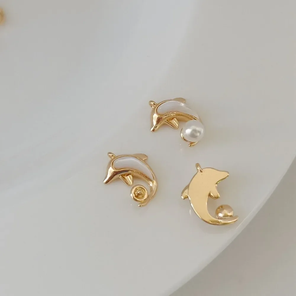 

Color-preserving Accessory 14, Inlaid with Plump Shell Patches, Dolphin Pendant with Pearl Tray Pendant, DIY Accessory