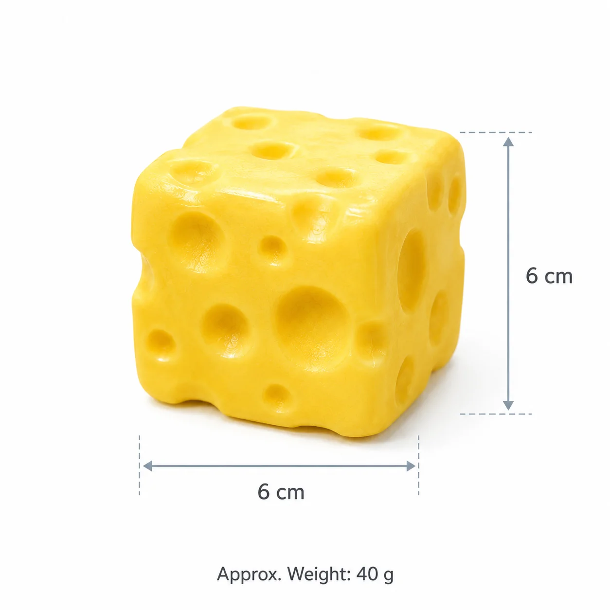 PU Slow Rising Cheese Cube Squishy Toy 6cm Soft Butter Block Stress Relief Squeeze Toy for Kids Adults Office Relaxation