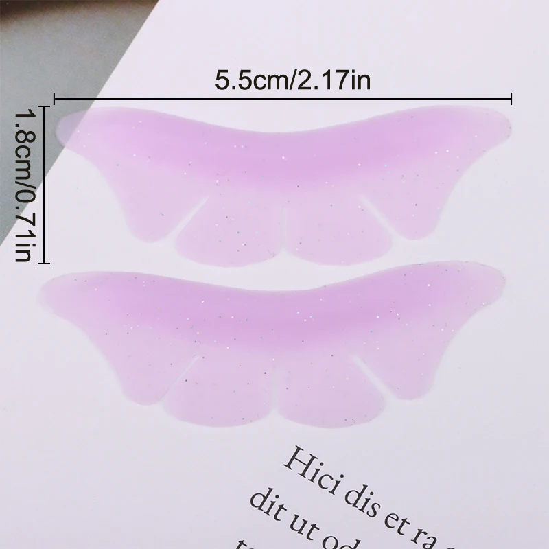 1Pairs Butterfly Shaped Eyelash Perming Pad Lash Extension Supplies Eyelash Extension Lash Lifting Silicone Perm Pad