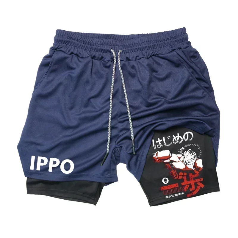 

Gym Boxing Training Shorts Summer Fashion Two-in-one Men's Compression Double-layer Shorts Sports Performance Shorts M-3XL