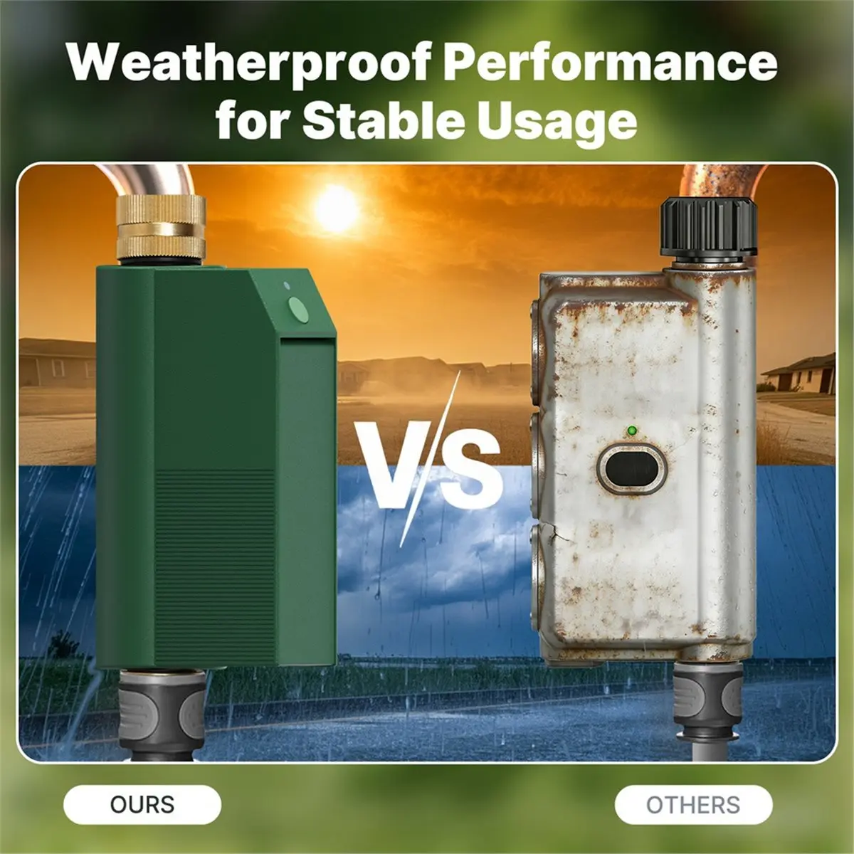 PROMOTION~ Tuya WiFi Water Timer Smart Valve Controller Brass Inlet Outlet IP65 Waterproof APP Voice Control Water Timer US