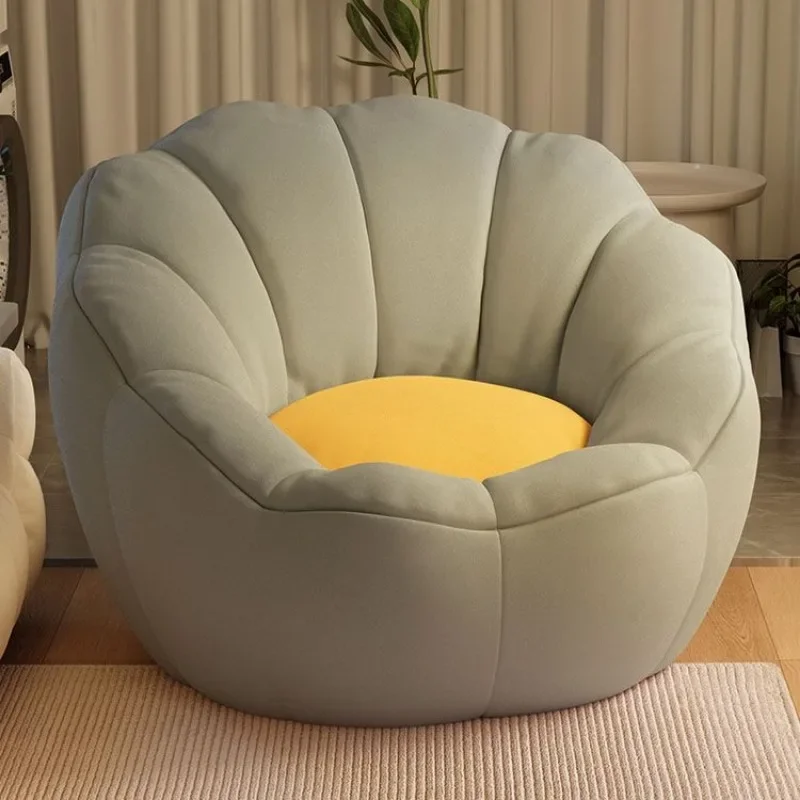 

Cotton Cloth Creative Living Room Lazy Single Sofa Balcony Lounge Chair Simple Modern Comfortable Single Sofa Home Furniture
