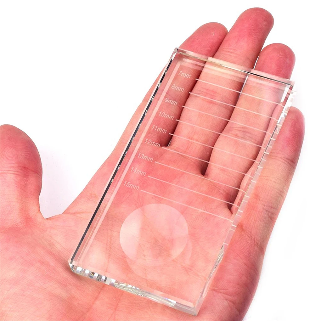 Herramientas multifuncionales para pestañas, mesa de maquillaje de cilios de cristal, soporte brillante para pegamento de pestañas