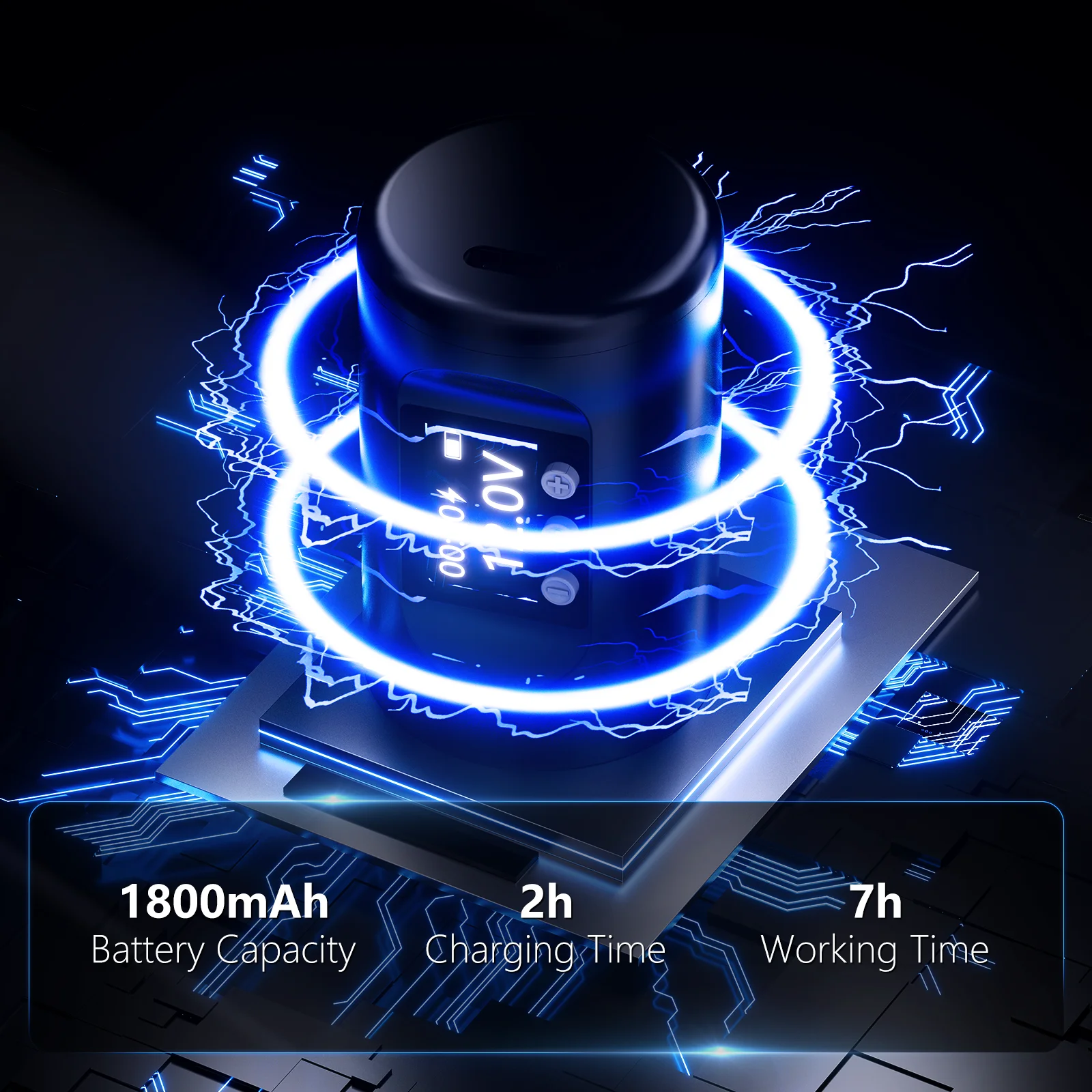 BIGWASP V74 مجموعة ماكينة رسم الوشم التجميلي 1800 مللي أمبير بطارية ماكينة رسم الوشم التجميلي الدوارة مع 10 قطعة/صندوق إبر خرطوشة الوشم لتوريد المبتدئين