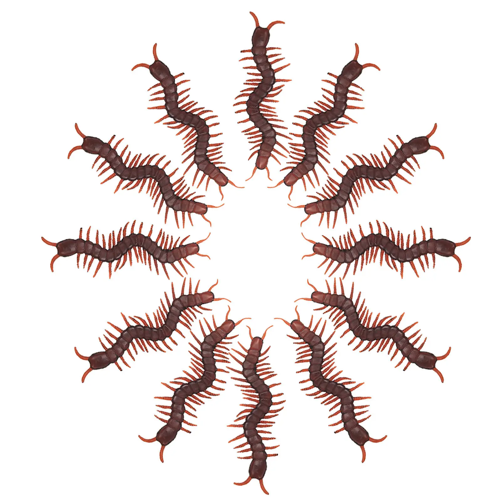 

15Pcs Simulation Fake Centipede Realistic Bugs for Halloween Prank Spooky Decoration Trick Props Fake Centipede Toys