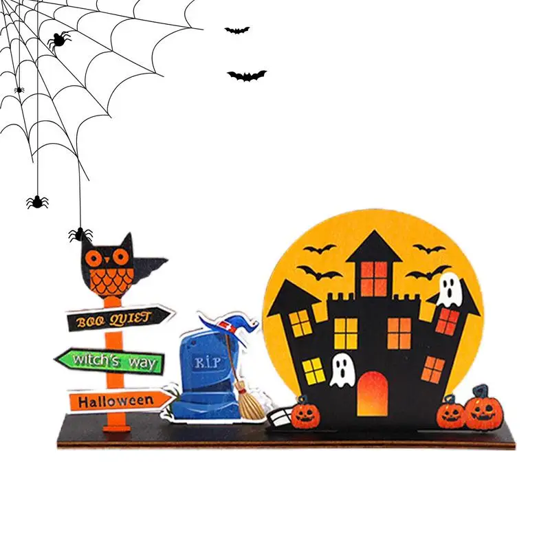 

Halloween Castle Bat Decoration Halloween Boo Spooky Signs Boo Spooky & Cute Signs Tabletop Decor Supplies For Home Table House