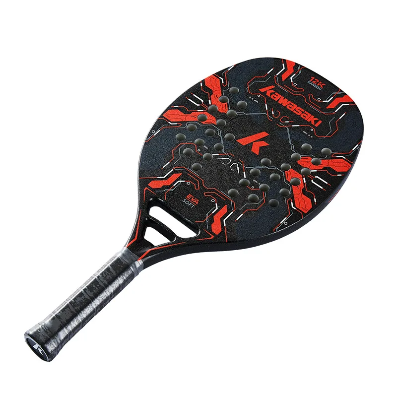 Kawasaki Master M12 100% 12K Carbon Fiber Professional Player Favor Beach Tennis Super Light Racket Beach Tennis 2022