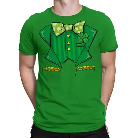 Disfraz de duende irlandés para hombre, camiseta del Día de San Patricio, vestido elegante de Irlanda