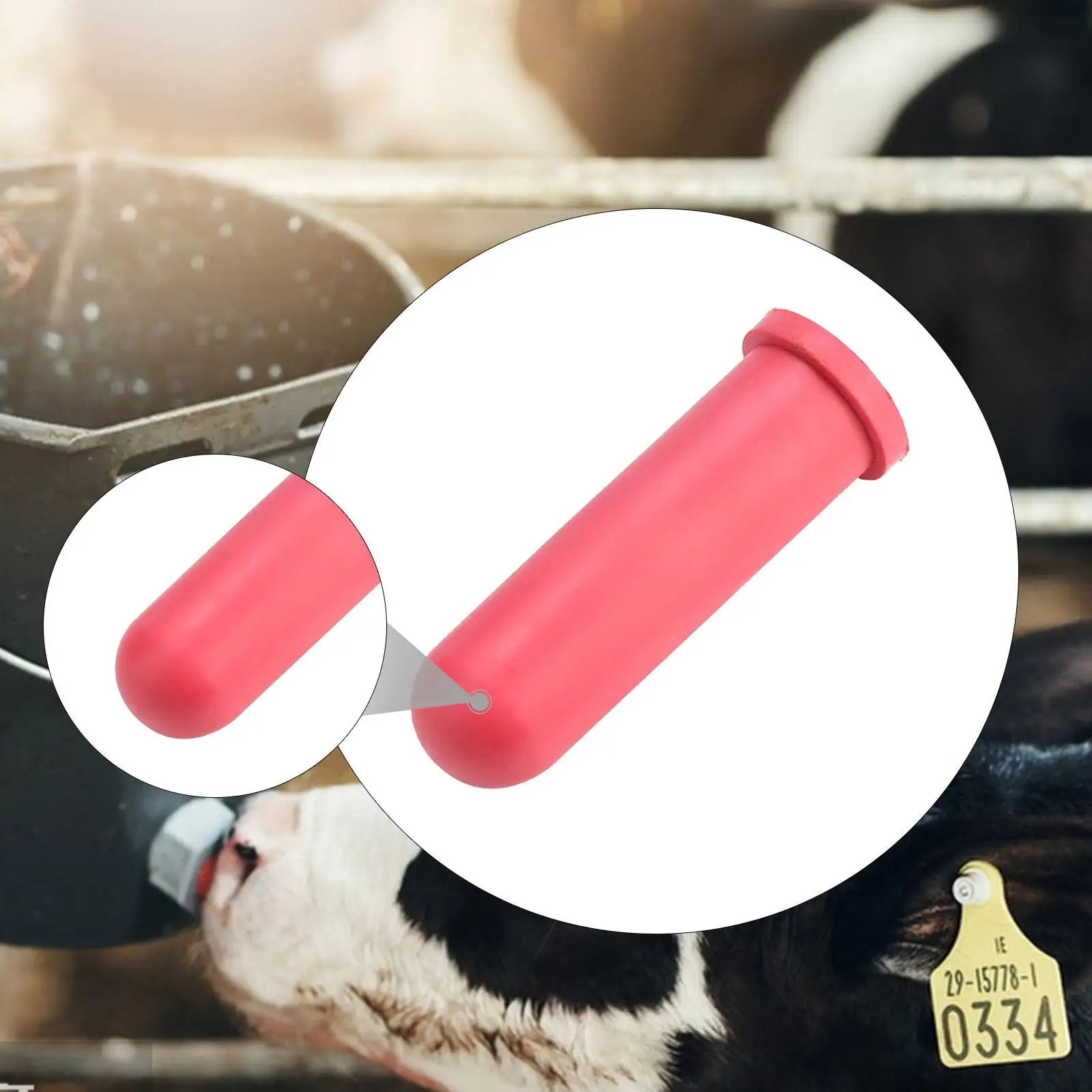 Tetina de goma para terneros, compatible con vacas y caballos - imagen 3