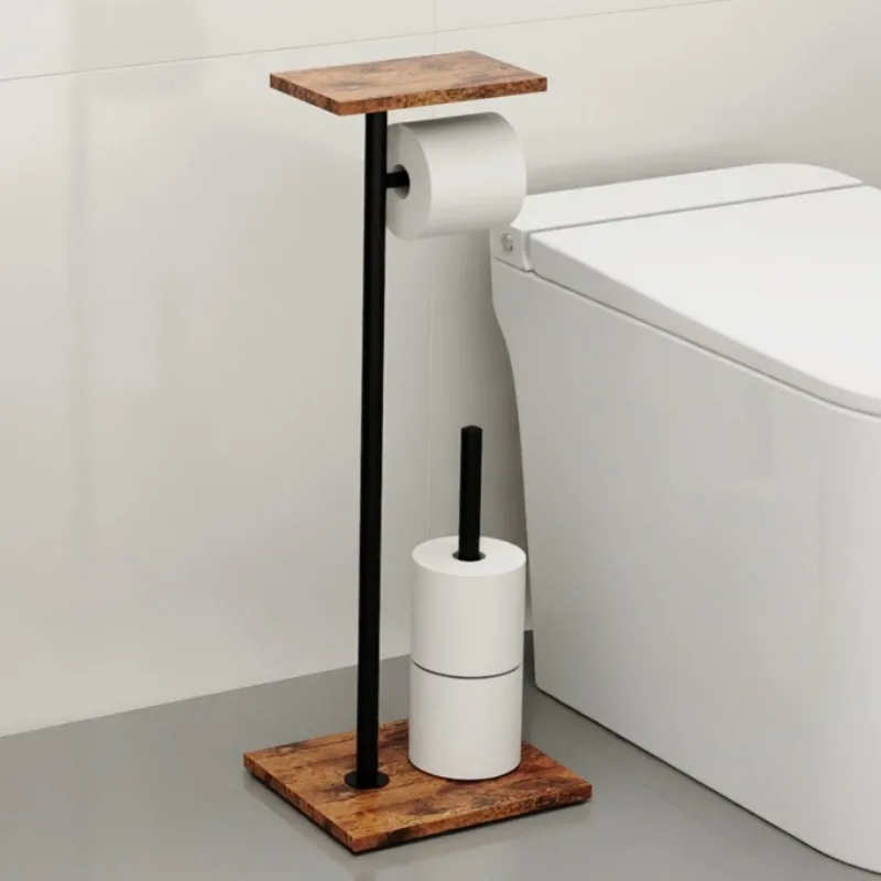 

Напольный держатель для туалетной бумаги, вешалка для салфеток в ванной, многофункциональные держатели для салфеток, деревянные элегантные стойки для салфеток, аксессуары для ванной комнаты