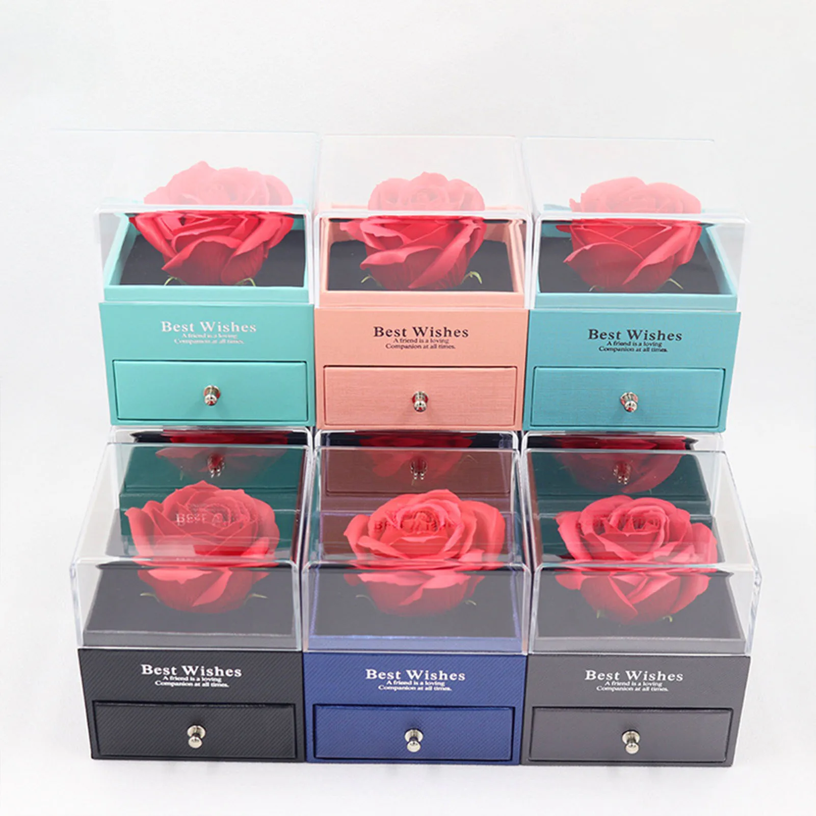 Enchanted Flowers Jewelry Gift Box Long-Lasting Beauty Jewelry Box for Mom Grandma Wife Girlfriend