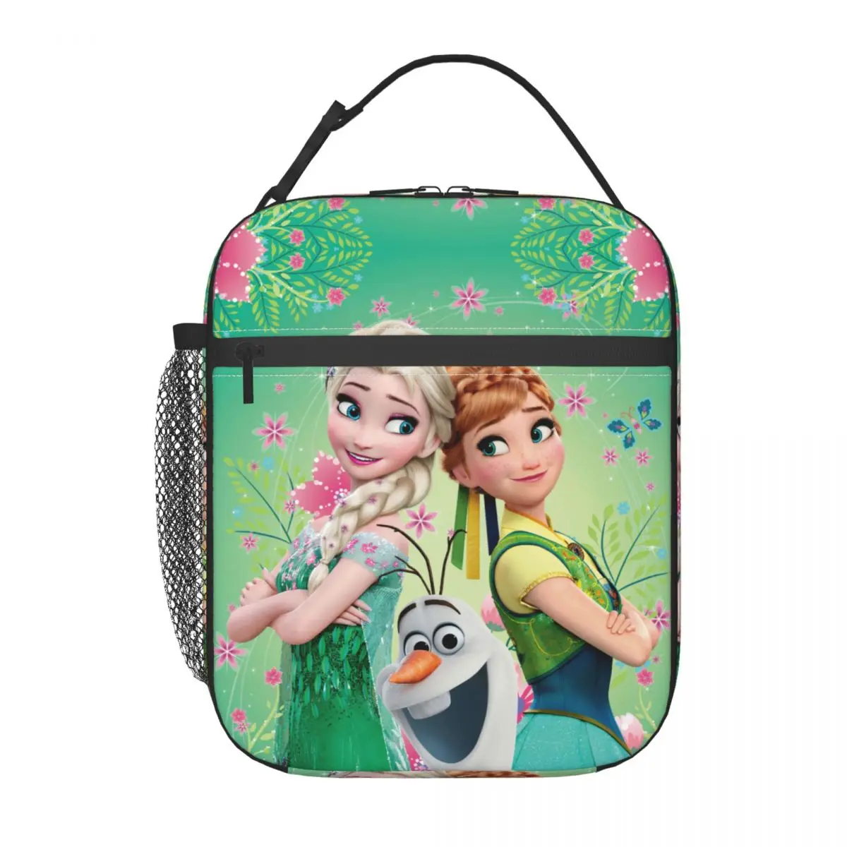 Custom Cartoon Frozen Princess Lunch Bag Thermal Cooler Insulated Lunch Box for Work Office Picnic Food Portable Tote Bags