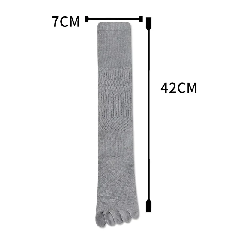 1/5 Pairs Women's Compression Five Finger Socks Long Sport Fitness Badminton Tennis Yoga Mesh Casual Sweat-Absorbing Toe Socks - view 2