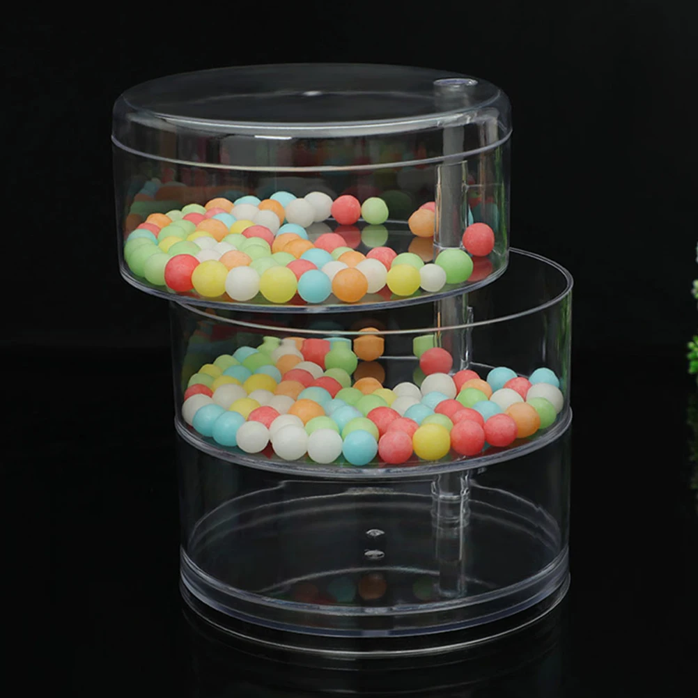 

2 pcs 3 Jewelry Box Rotatable Jewelry Storage Box High Capacity Clear Rotatable Dustproof Storage For Earrings Necklaces