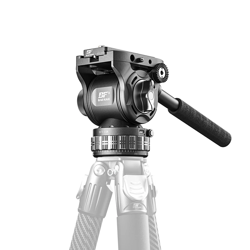 AOPUTA BFY-03A Tripod Fluid Head Pan Tilt Head with Quick Release Plate for Arca for DSLR Cameras