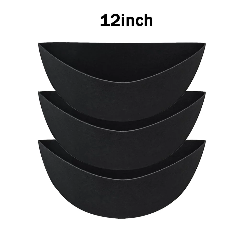 

Black Garden With Reusable Flowerpot Liner For Plant Growth Place Into Wall Mounted Flowerpot 3pcs 14 inches