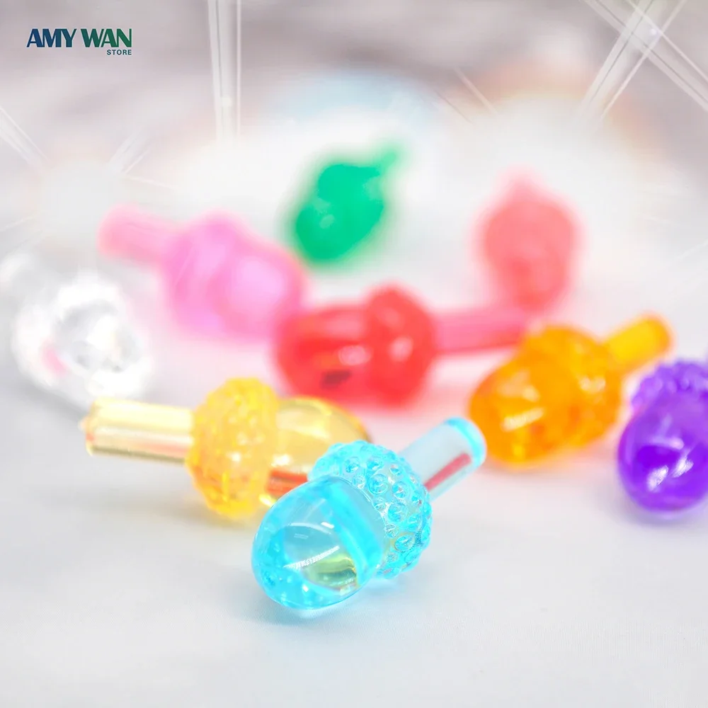 50pcs New Year Fun Little Acorn Bulb for Ceramic Christmas Tree Multicolor Lamp Beads Accessories Noel  Home Party Natal Navidad