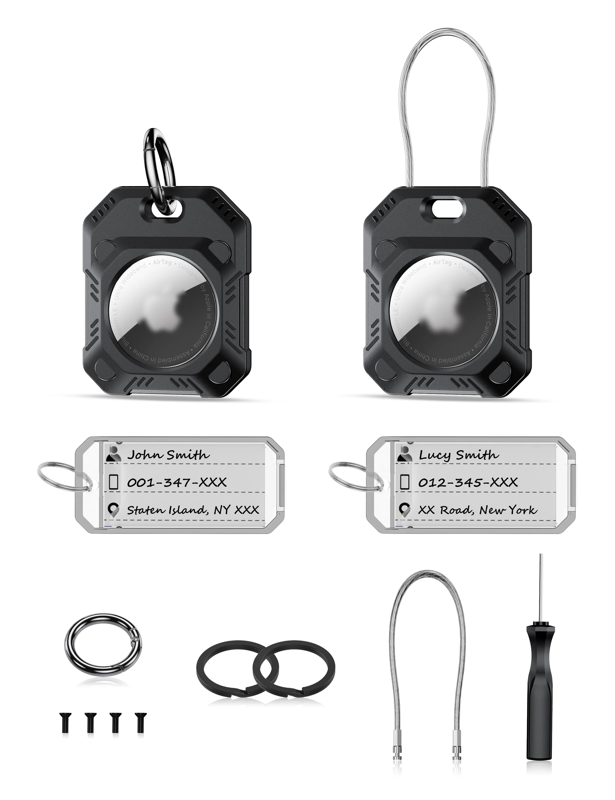 

Защитный держатель для AirTag PROfezzion 2 в 1, жесткая оболочка с брелоками для Apple Tracker, устройство для определения местоположения, GPS, защита от потери, брелок