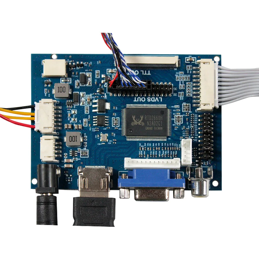 HD-MI VGA Controller Board With 12.3 LQ123K1LG03 Capacitive Touch Panel 1280x480 LCD