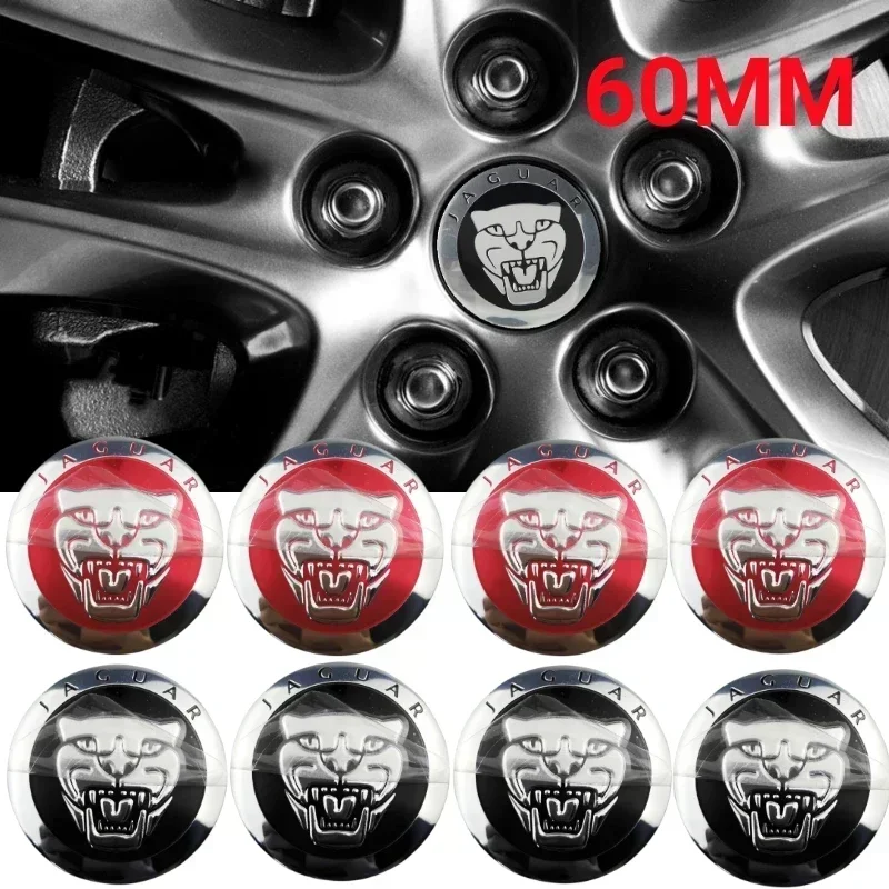 

4PCS 60MM Car Wheel Rims Center Hupcaps Stickers for Jaguar XF XJ XE XK F-Type X-Type F-Pace I-Pace E-Pace XKR XFL XJS
