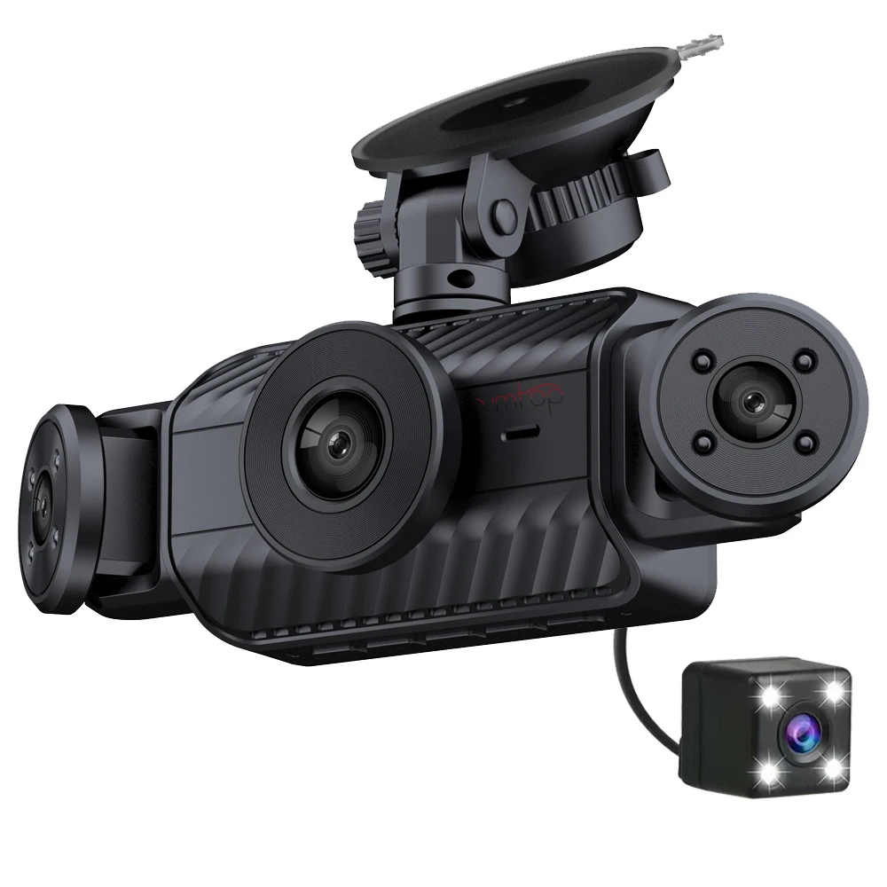

New 4 Channel Car DVR Camera Front Rear View Cabin Camera 1080P G-Sensor/Night Vision/Parking Monitor/Reverse