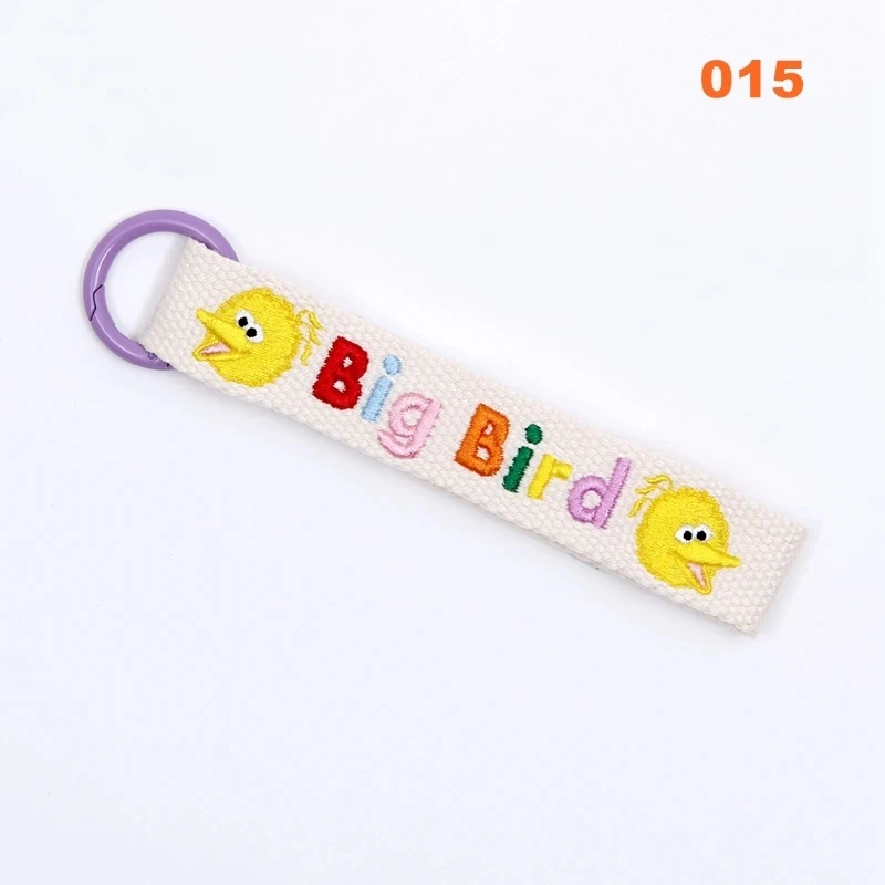 Custom Embroidery Keychain Name Tag With Two Patterns Keyring Personalized Customized Keychains For Women Men Kids Gifts Pendant