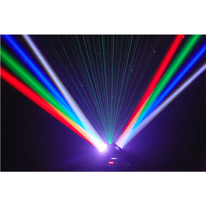 Nowe mini 36W LED DJ Disco Ball Lights Full Color Beam Green Laser Moving Head Effect Lights DMX512 Club Bar Party Show