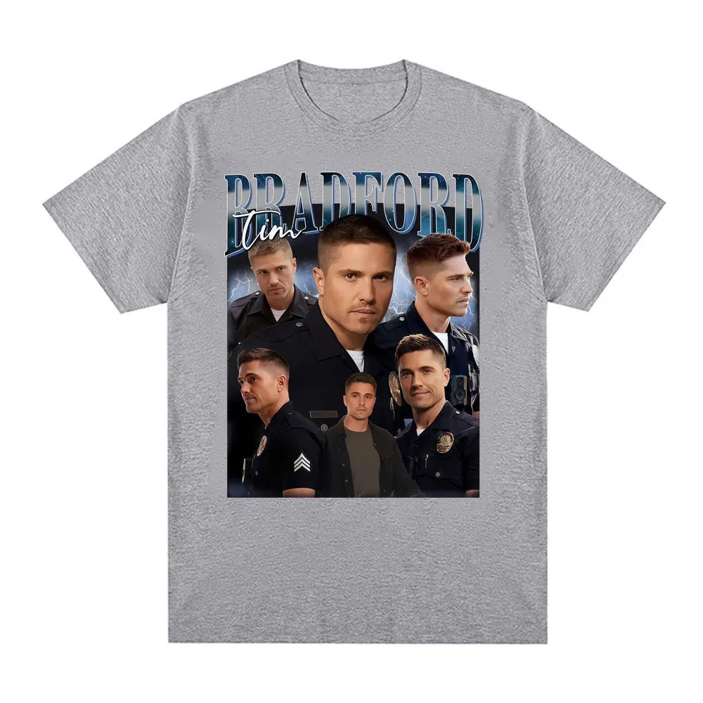 تيم برادفورد The Rookie Vintage 90s فيلم جرافيك 2026 صيف 100% قمصان قطنية نقية للرجال موضة الهيب هوب راحة كبيرة الحجم