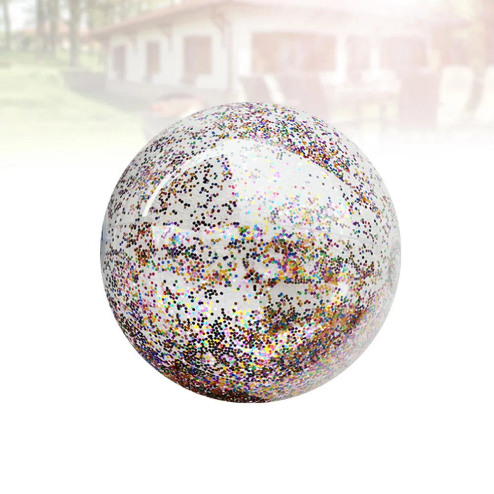 16 Inches Transparent Sequin Inflatable Ball Summer Funny Water Fun Play Beach Ball Pool Ball Party Favor for Kids Children