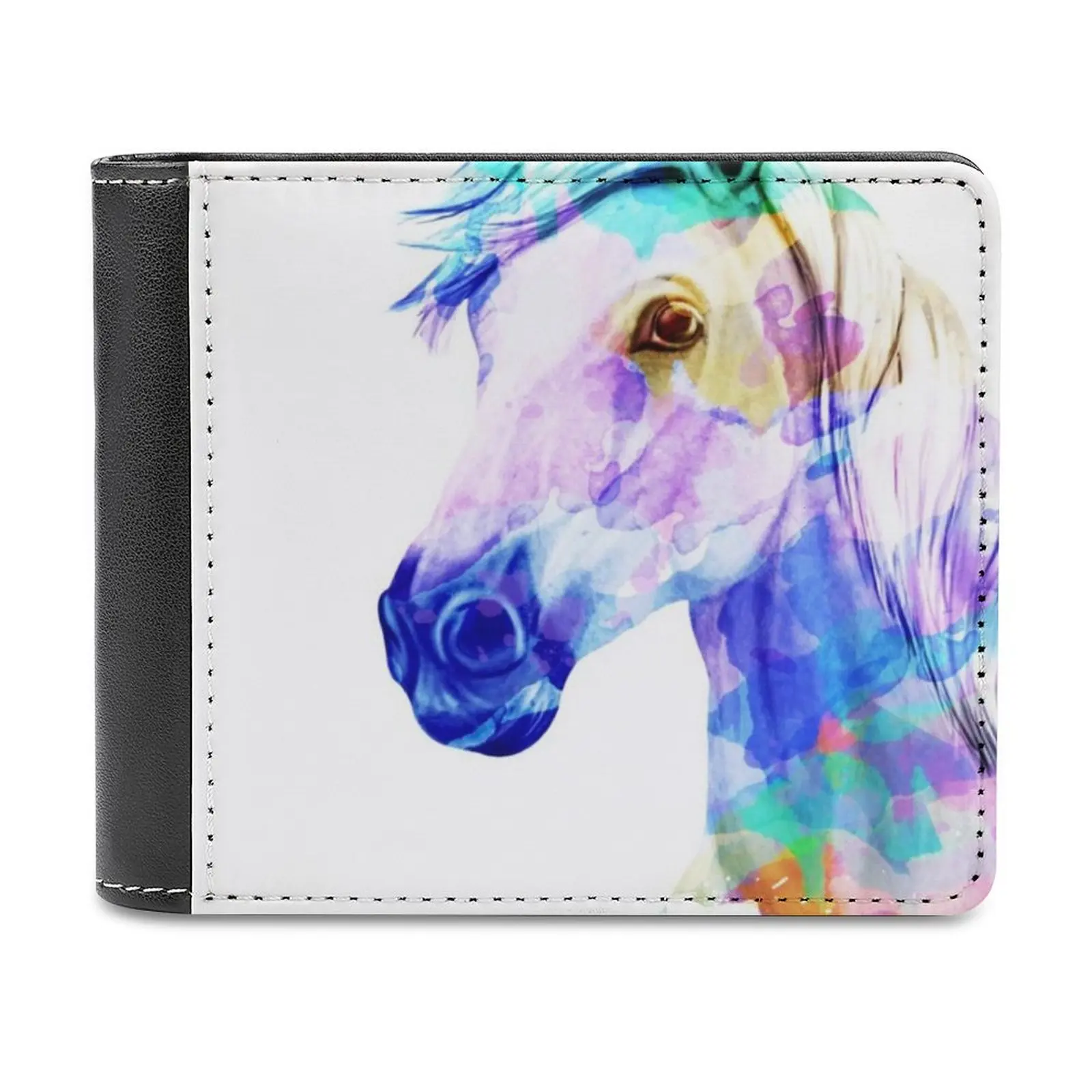 

Horse Watercolor Painting Watercolor Horse Horse Art Horse Men's Wallet Purses Wallets New Design Dollar Price Top Men Leather